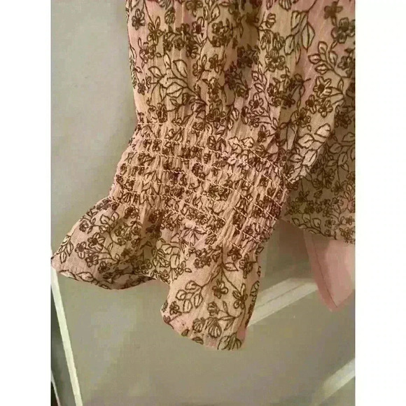 NEW Ann Taylor Loft Womens Petite Small Floral Ruffle Blouse w/Camisole - Picture 2 of 8